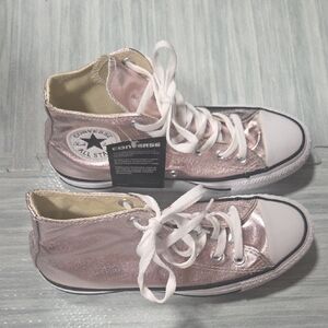 Converse Metallic Pink High-Tops